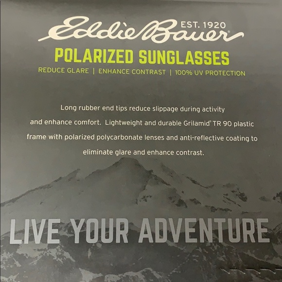 Eddie Bauer Unisex Polarized Sunglasses, Black - Picture 9 of 10